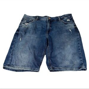 Silver Jeans Women’s Size W31/L9 Elyse Bermuda Jean Shorts Denim Blue #3496